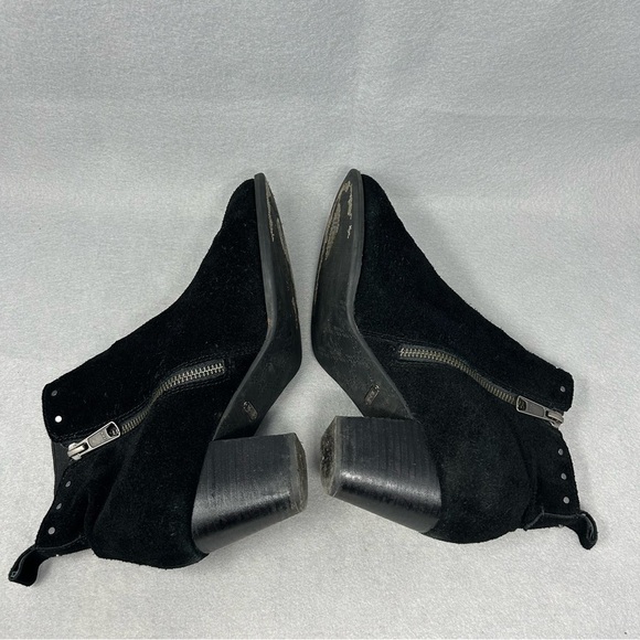 Vionic Landen Boots Womens 9 Black Suede Studded Side Zip Booties - Picture 9 of 11